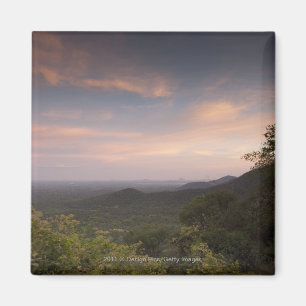 Aimant Paysage sous un coucher du soleil