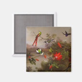 Aimant Paysage tropical avec dix colibris (Recto/Verso)