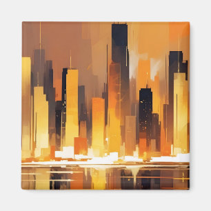 Aimant Paysage urbain abstrait Fond d'architecture modern