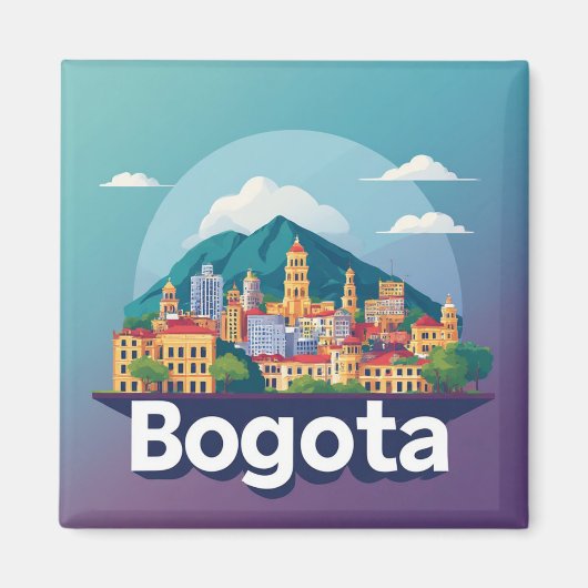 Aimant Paysage urbain coloré de Bogota (Devant)