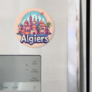 Aimant Paysage urbain d'Alger avec des dômes historiques