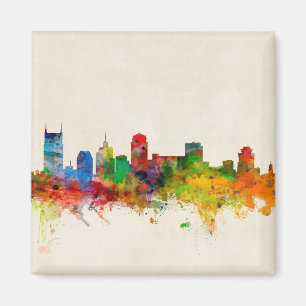 Aimant Paysage urbain d'horizon de Nashville Tennessee