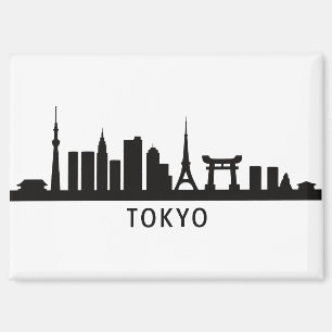 Aimant Paysage urbain du Japon Silhouette de la skyline