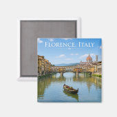 Aimant Paysage urbain romantique du Ponte Vecchio (Recto/Verso)