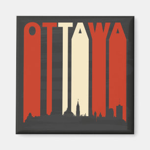 Aimant Paysage urbain vintage d'Ottawa