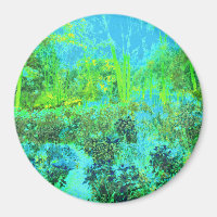 Paysage verdoyant et bleu du jardin