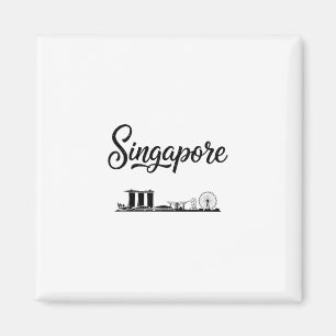 Aimant Paysages de Singapour Voyage Tenues de vacances