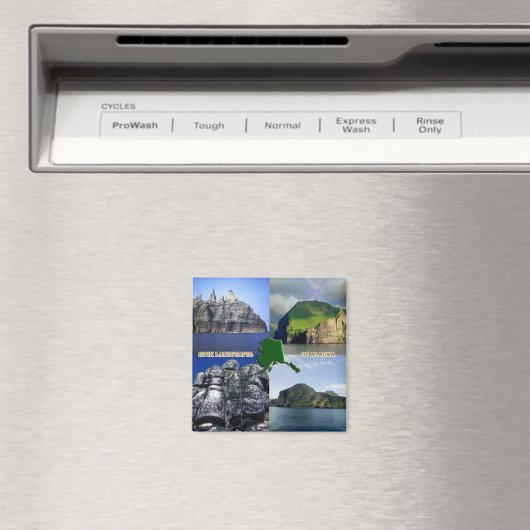 Aimant Paysages rocheux du collage de l'Alaska (In Situ (Lave-vaisselle))