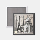 Aimant "Paysages urbains" (Recto/Verso)