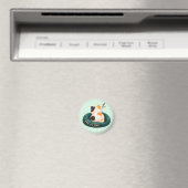 Aimant "PDG de Nap" Chat endormi sur le canapé (In Situ (Lave-vaisselle))