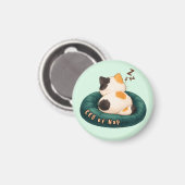 Aimant "PDG de Nap" Chat endormi sur le canapé (Recto/Verso)