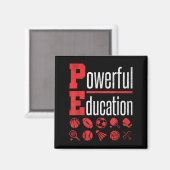 Aimant Pe Enseignant Gym Éducation Physique Motivation de (Recto/Verso)