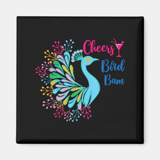 Aimant Pea Mahjong Cheers Bird Bam Chinese Mah Jong Wine  (Devant)