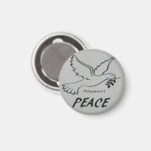 Aimant Peace Dove Button with scripture (Recto/Verso)