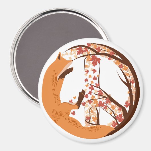 Aimant Peace Fox (Recto/Verso)