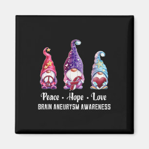 Aimant Peace Hope Love Gnomes Cerveau Aneurysme sensibili