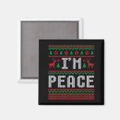 Aimant Peace I Come In Peace Couple Matching Ugly Christm (Recto/Verso)