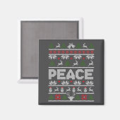 Aimant Peace I Come In Peace Couple Matching Ugly Christm (Recto/Verso)