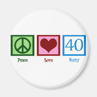 Peace Love 40e anniversaire mignonne fête