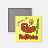 Aimant Peace Love and Red Beans (Recto/Verso)