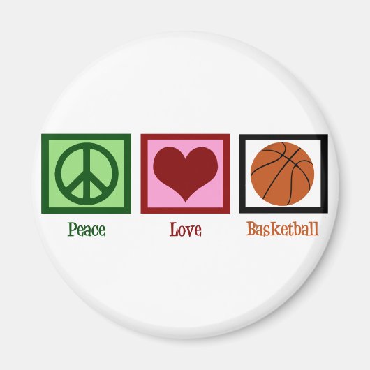 Aimant Peace Love Basket (Devant)