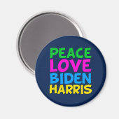 Aimant Peace Love Biden Harris (Recto/Verso)