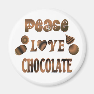 Aimant Peace Love Chocolate