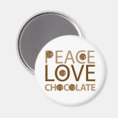 Aimant Peace Love Chocolate (Recto/Verso)