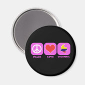Aimant Peace Love Colombie (Recto/Verso)