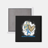 Aimant Peace Love Cure Bleached Alopecia Sensibilisation (Recto/Verso)