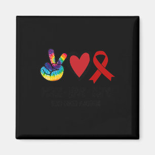 Aimant Peace Love Cure Blood Cancer Sensibilisation Lieu