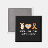 Aimant Peace Love cure Leukemia sensibilisation hommes fe (Recto/Verso)