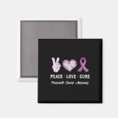 Aimant Peace Love cure Pancreatic cancer aware (Recto/Verso)