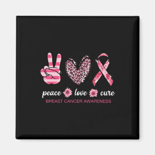 Aimant Peace Love Cure Pink Ribbon Cancer du sein Prix