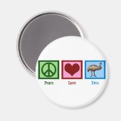 Aimant Peace Love Emu (Recto/Verso)