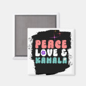 Aimant Peace Love et Kamala Harris 2024 pour le président (Recto/Verso)