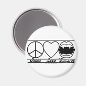 Aimant Peace Love et Vampires (Recto/Verso)