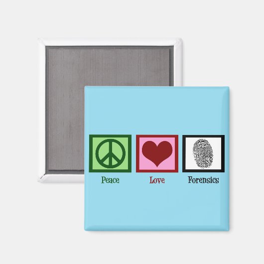 Aimant Peace Love Forensics (Recto/Verso)
