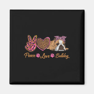 Aimant Peace Love Français Bulldog Funny Chien Chien Chie