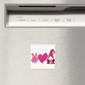 Aimant Peace Love Gnome | Sublimation de la Saint Valenti (In Situ (Lave-vaisselle))
