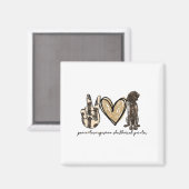 Aimant Peace Love Gsp Allemand Pointer Pointer Dog Log (Recto/Verso)