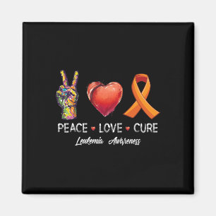 Aimant Peace Love guérison leucémie sensibilisation homme
