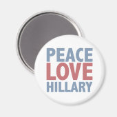 Aimant Peace Love Hillary (Recto/Verso)