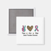 Aimant Peace Love Hope Suicide Prevention Awareness Comba (Recto/Verso)