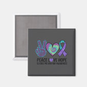 Aimant Peace Love Hope Suicide Prevention Tie Dye Awarene (Recto/Verso)