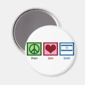 Aimant Peace Love Israel (Recto/Verso)