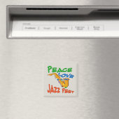 Aimant Peace Love Jazz Fest Sax (In Situ (Lave-vaisselle))