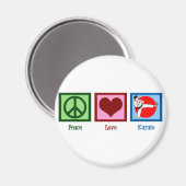 Aimant Peace Love Karate (Recto/Verso)