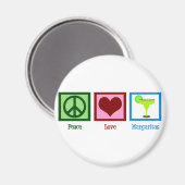 Aimant Peace Love Margaritas (Recto/Verso)