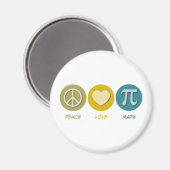 Aimant Peace Love Math (Recto/Verso)